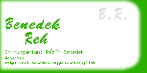 benedek reh business card